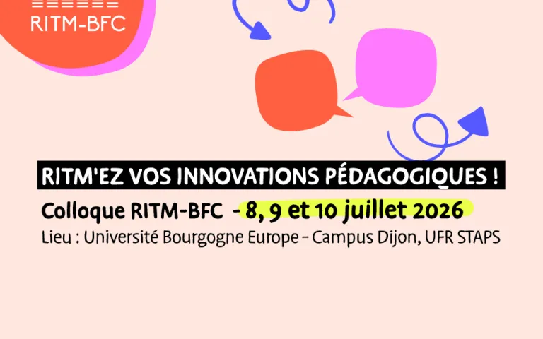 RITM’EZ VOS INNOVATIONS PÉDAGOGIQUES ! Le colloque RITM-BFC revient à Dijon du 8 au 10 juillet 2026