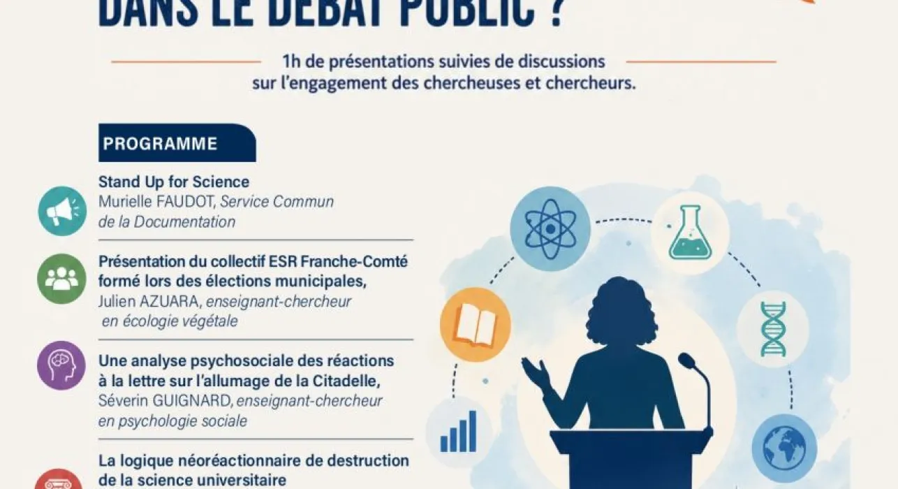 Affiche de la table ronde : quelle place pour la recherche dans le débat public ?