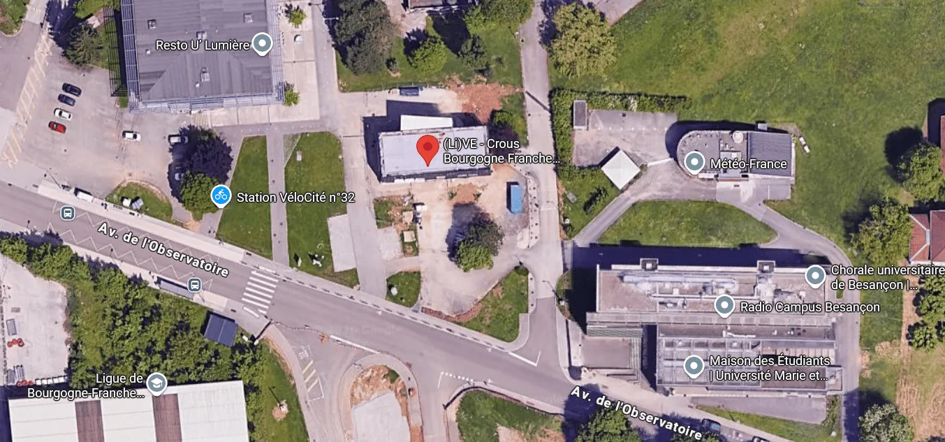Google - Données cartographiques 2026 – (Li)VE Campus de la Bouloie